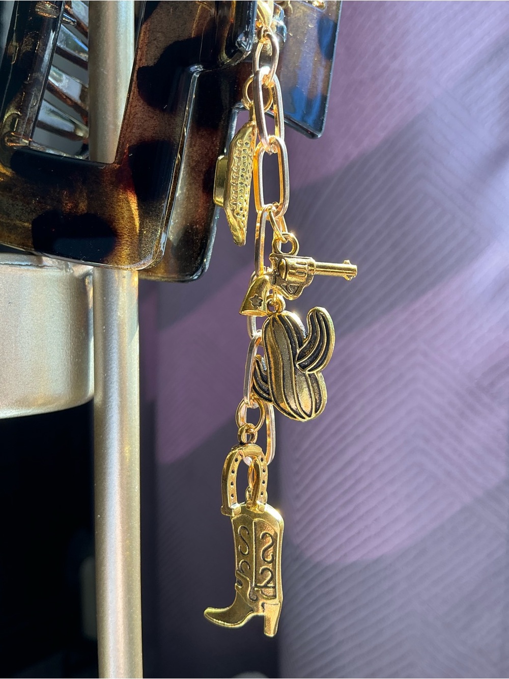 Handmade Charmed Claw Clip - Country Western